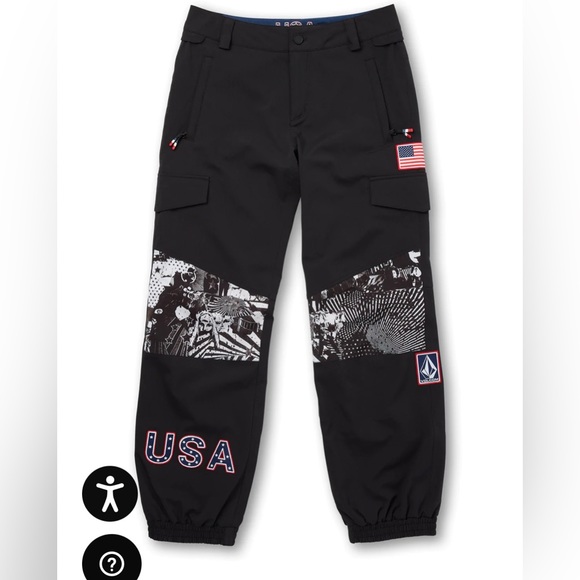 WOMENS SNOWBOARDING USA HOTLAPPER PANT - BLACK WHITE - Picture 3 of 5